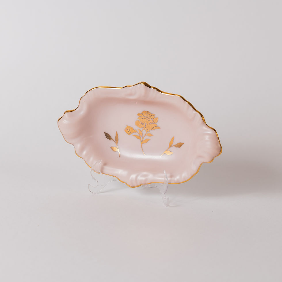 Miniatura: Pratinho Inglês Rosa de Ouro