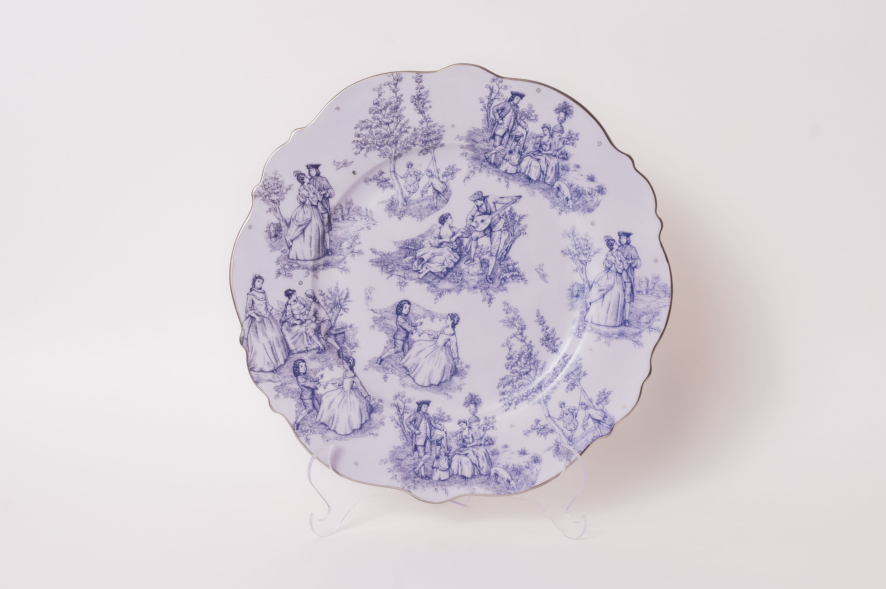 Prato de Sobremesa Toile de Jouly Azul