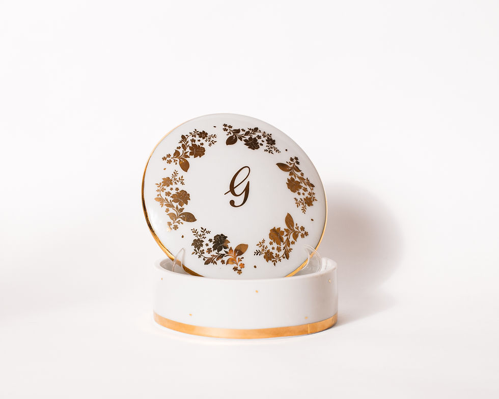 Miniatura: Porta Joia P Flor Ouro