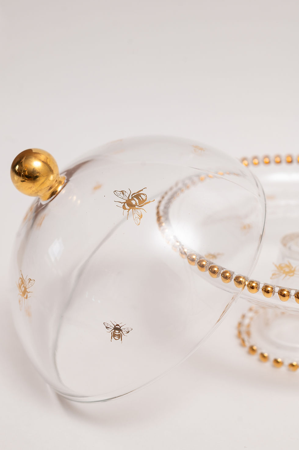 Miniatura: Queijeira de Vidro Ouro
