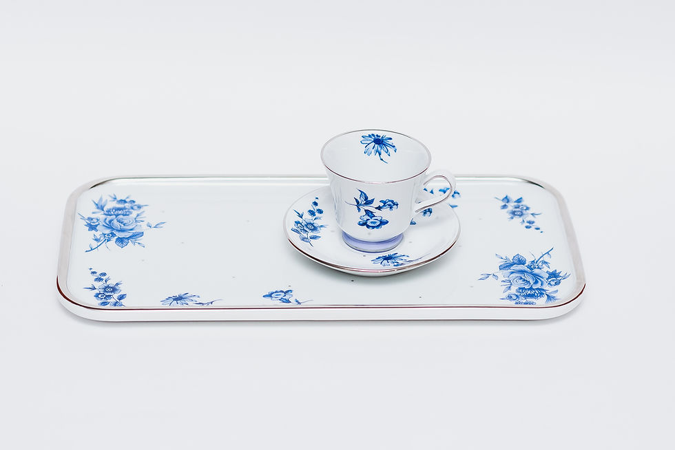 Miniatura: Bandeja retangular Rosa Azul