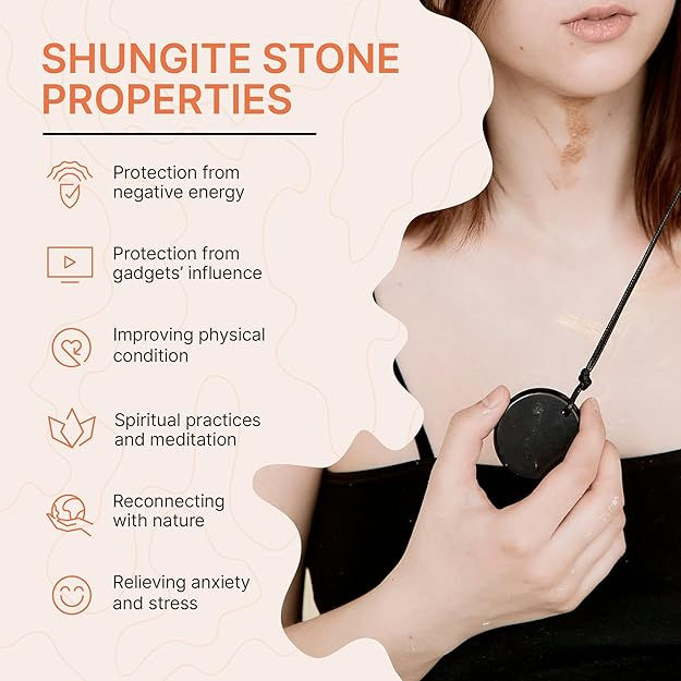 Thumbnail: Round Polished Shungite Pendant