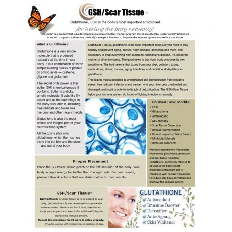 GSH(Glutathione)/Scar Tissue - BioEnergy Patch (10 Pack) | Seriously