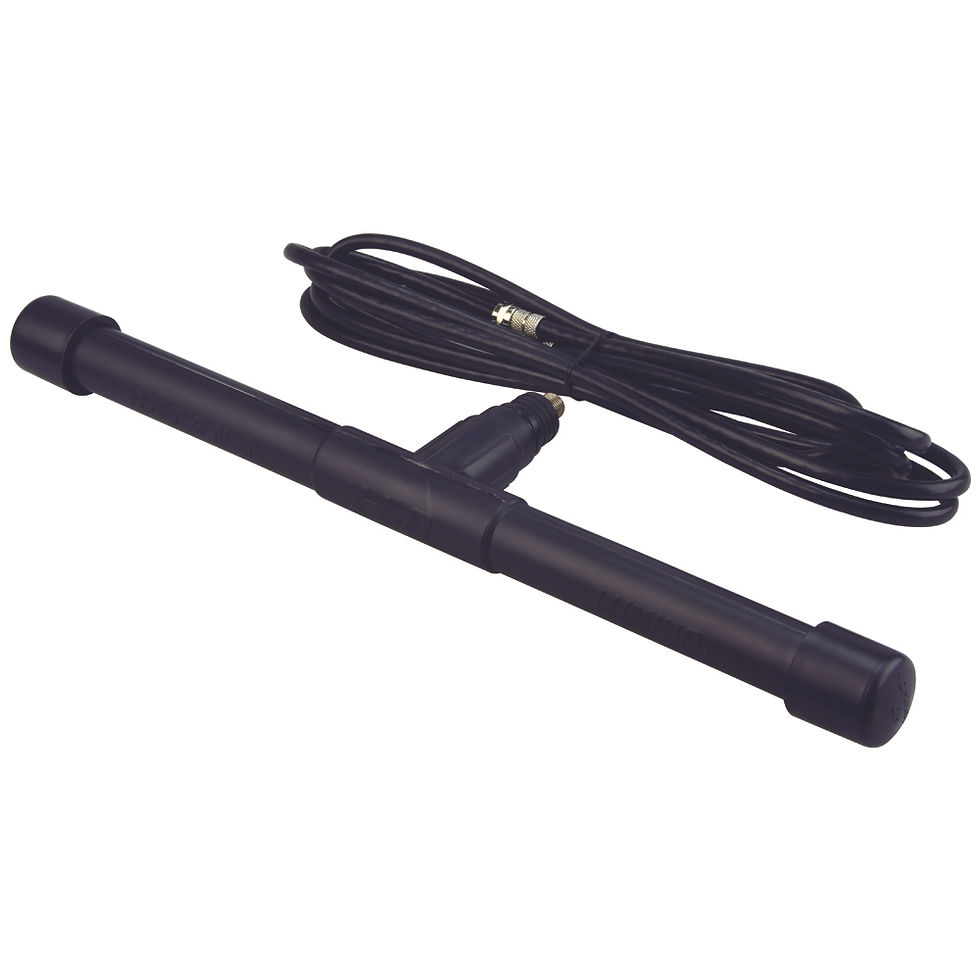 ANTENA POLIESTIRENO NEGRO Y CABLE DE 3M