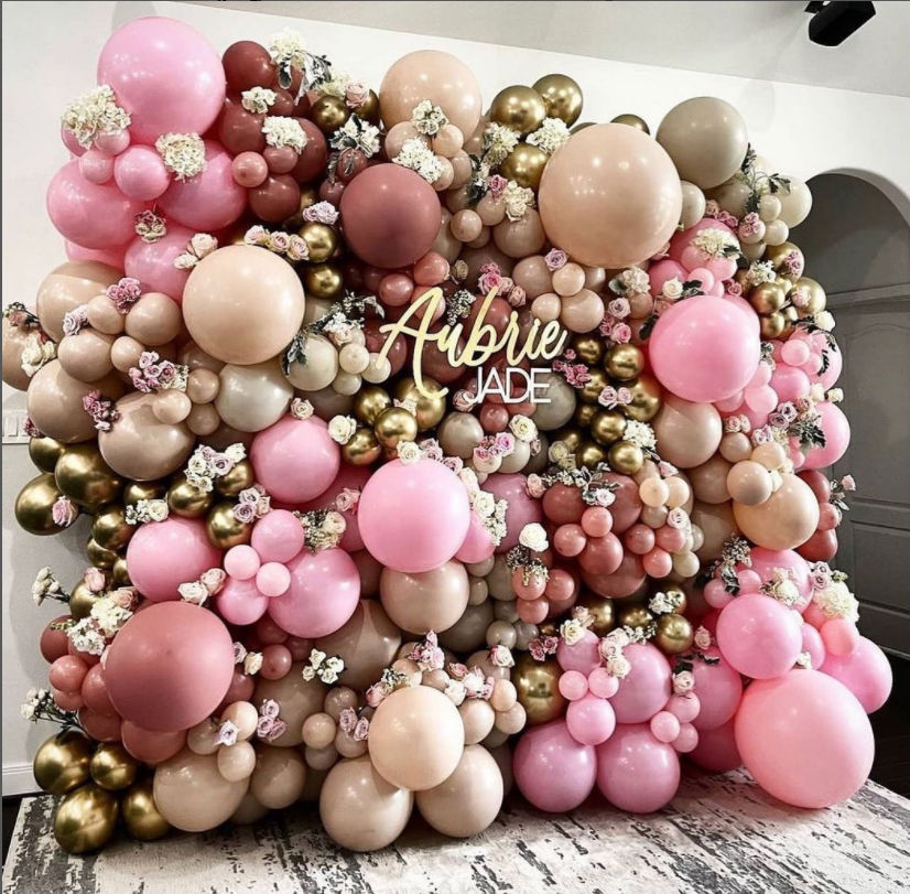 balloon wall pink