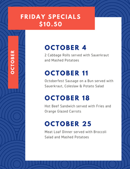 FRIDAY SPECIALS - OCTOBER