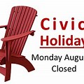 CLOSED FOR THE CIVIC HOLIDAY - August 5