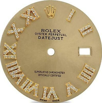 Custom Rolex Dial Champagne Diamond Roma