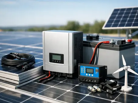 Componentes de sistema fotovoltaico esenciales