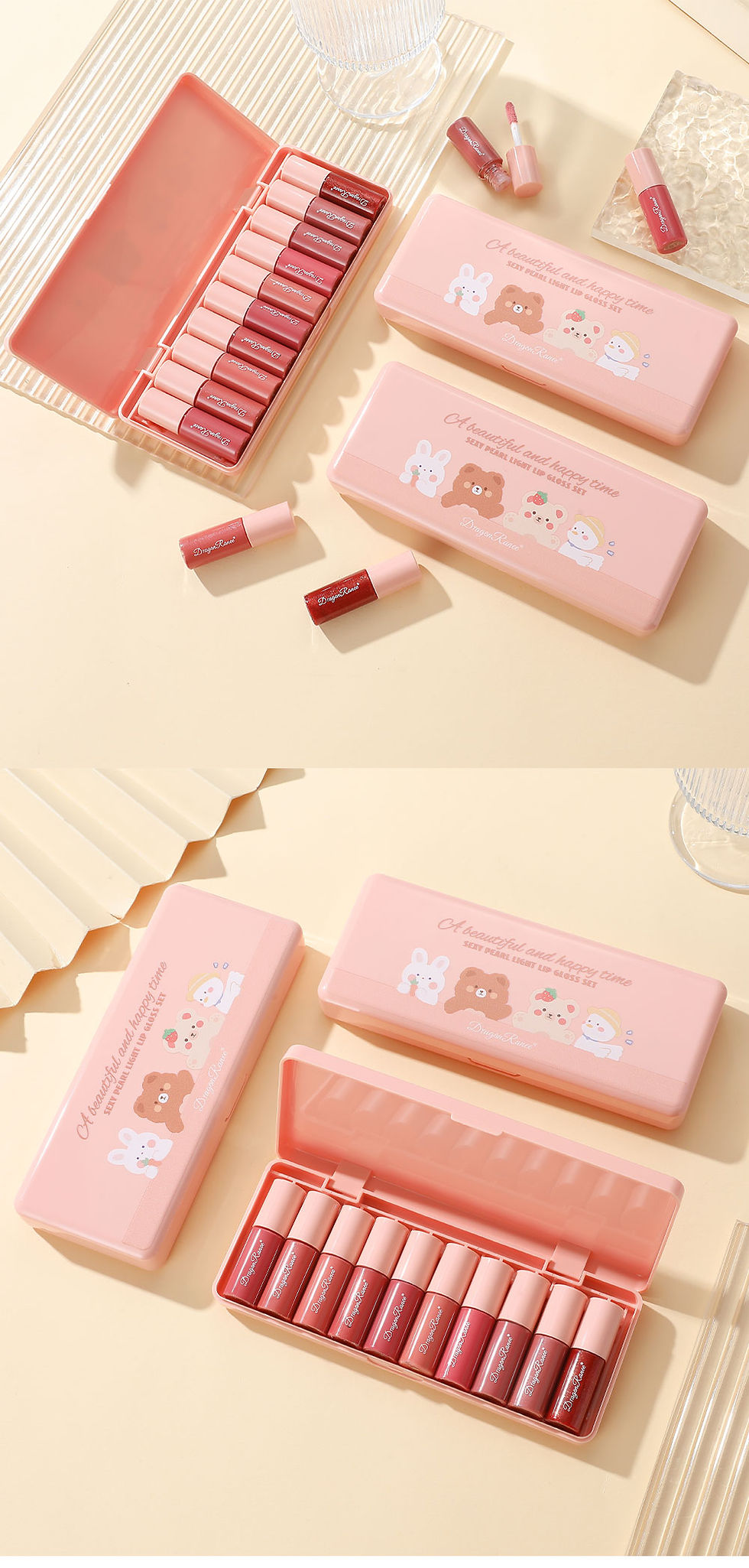 Thumbnail: Set of 10 Shimmering Lip Glosses, Easy-To-Apply Lip Glaze, Non-Stick, Non-Fading