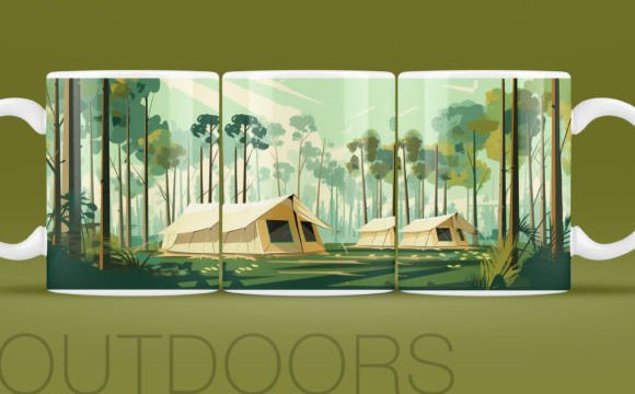 Miniature : Mug "Camping Forêt" Personnalisé