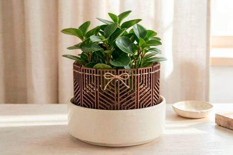 Miniature : Cache-pot en bois ajouré pour une décoration originale