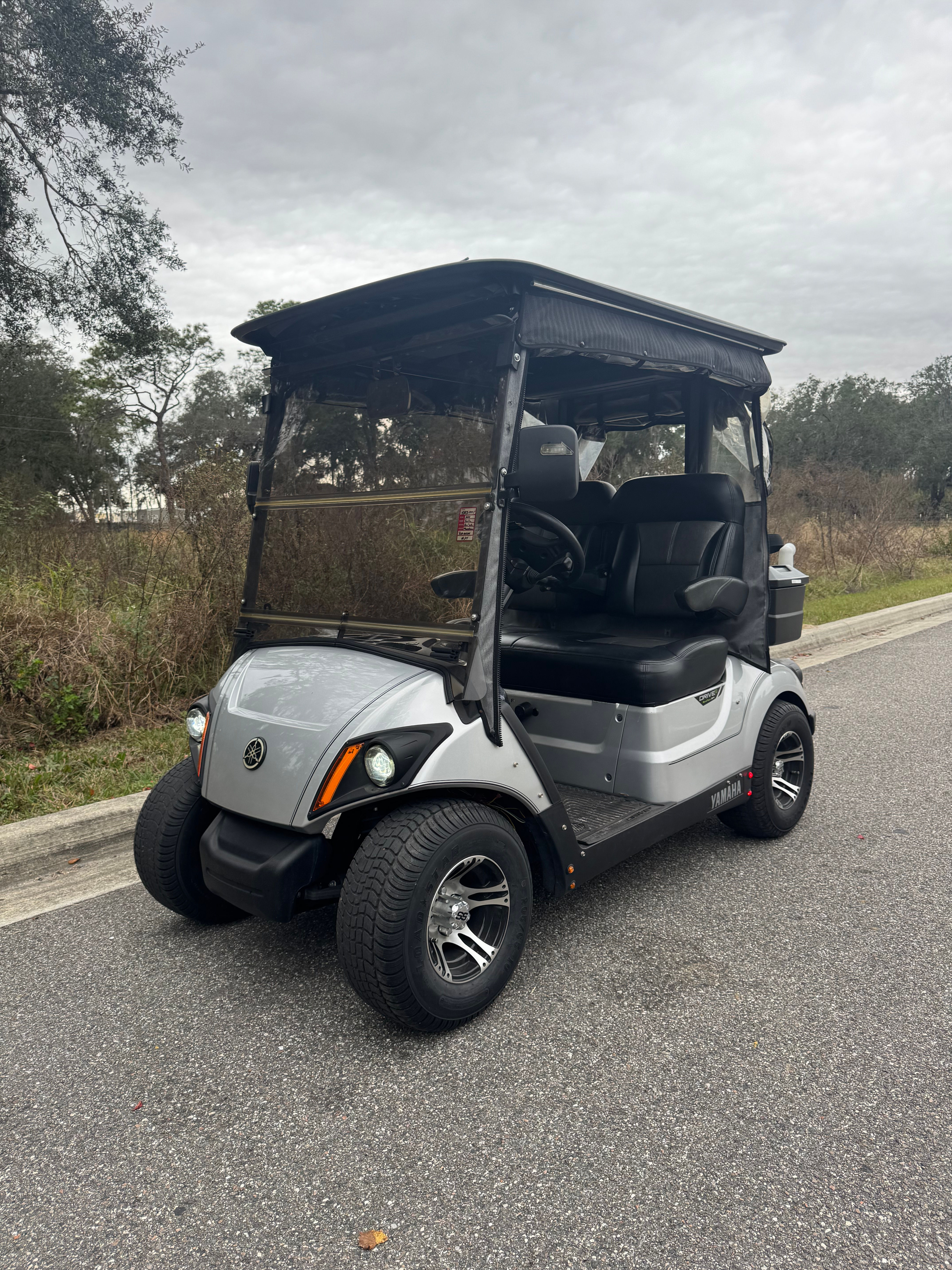 2020 Yamaha Drive 2 PTV QuieTech 2 Seat Silver GolfCart