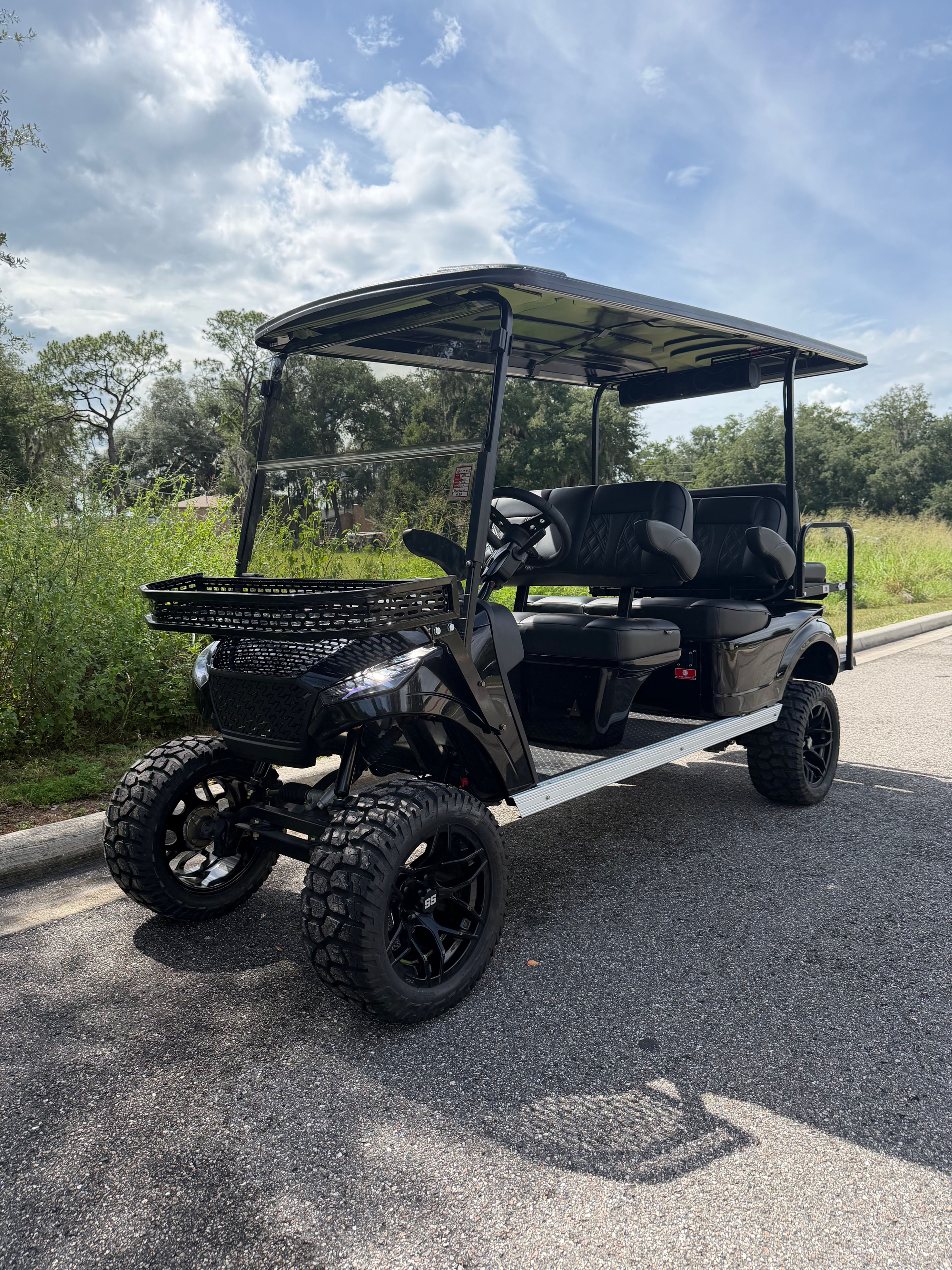 2026 Navitas Storm 48v Lithium 6 Seat Black Lifted GolfCart