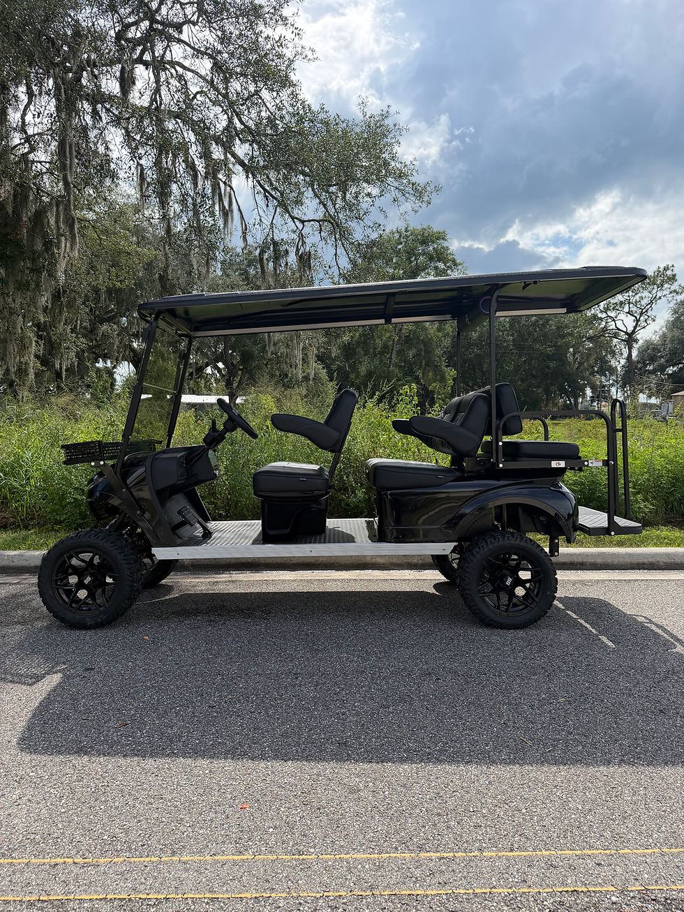 Thumbnail: 2026 Navitas Storm 48v Lithium 6 Seat Black Lifted GolfCart