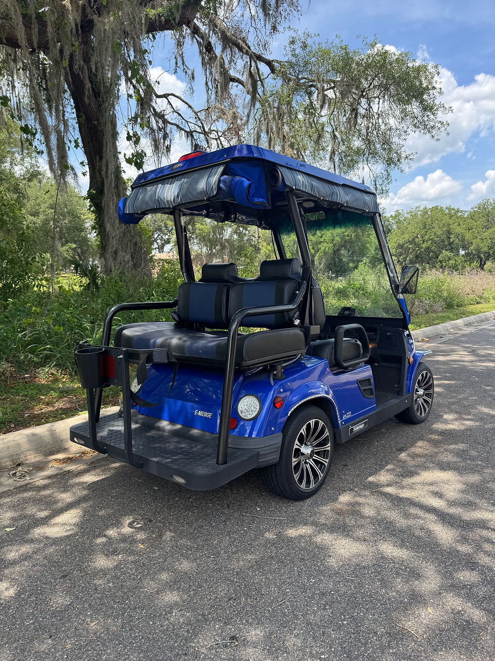 Thumbnail: 2017 Tomberlin Emerge 48v 4 Seat Blue GolfCart