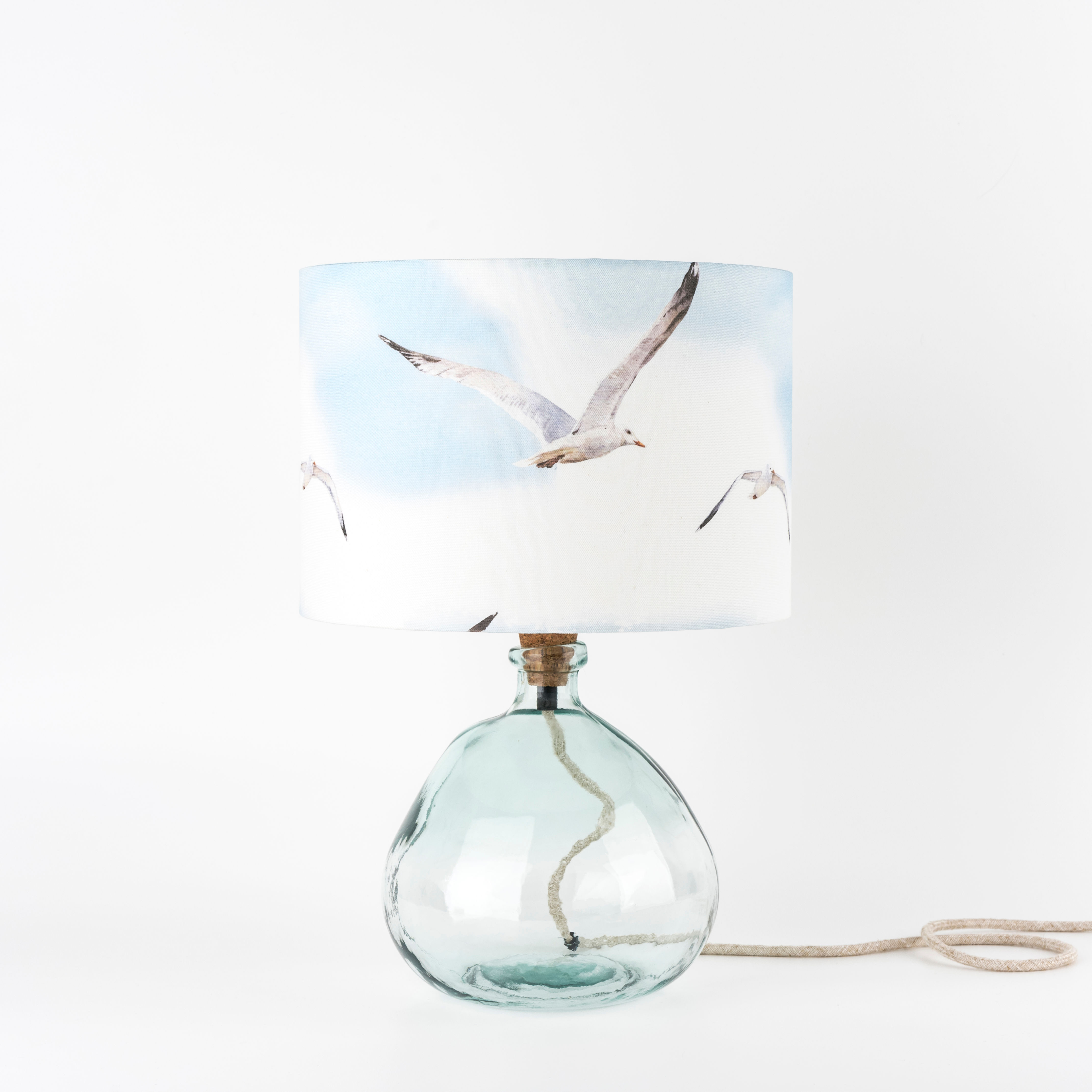 Seagull Lampshade, Coastal Home Decor, Beach House Lighting, Nautical