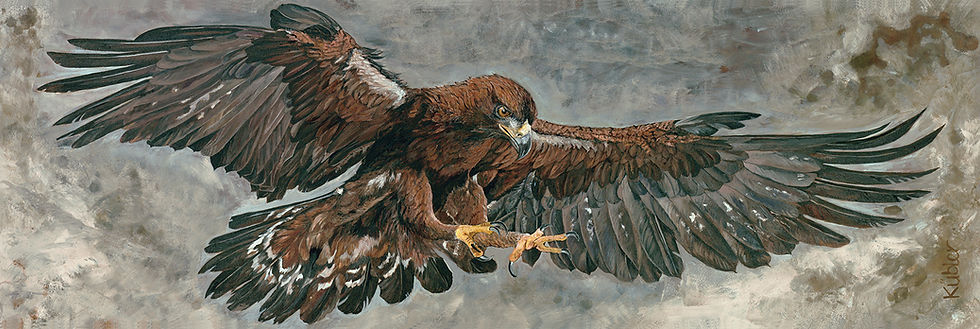 Steinadler gemalt Druck auf Leinwand