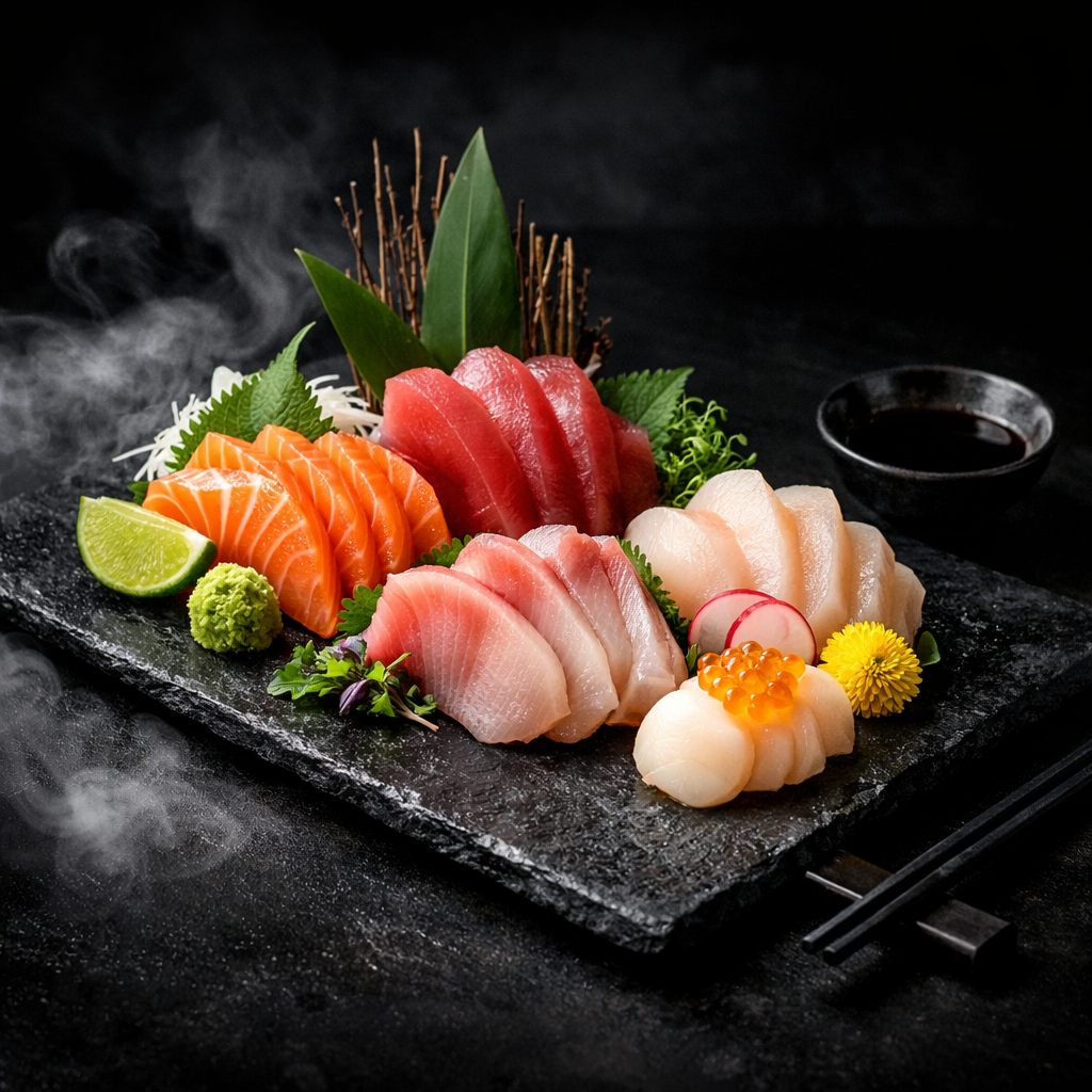 Arranged Food and Objects