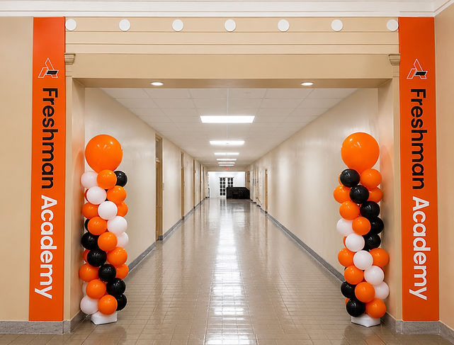 Freshman Academy Initiative | Painted Environmental Graphics & Architectural Lettering | Columbus City Schools | Columbus, Ohio