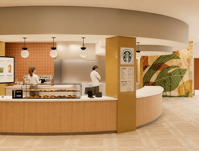 Parkview Coffee Shop | Interior Finish Selection, Lighting Design & Display Case Design | Parkview Regional Medical Center | Fort Wayne, Indiana