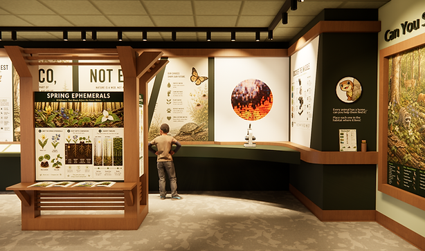 Esker's Edge Nature Center | Exhibit Design, Interior Design, Environmental Graphics & Experiential Design | Pickaway County Park District | Pickaway County, Ohio