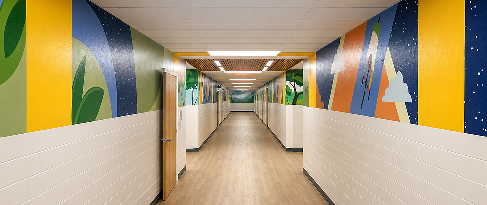 Whittier Elementary | Environmental Graphic Design, Custom Murals, Fabrication & Installation | Westerville City Schools | Westerville, Ohio