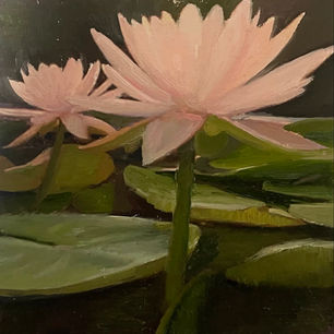 Water Lilies
Sylvia Nitti
5" x 5"	
Oil