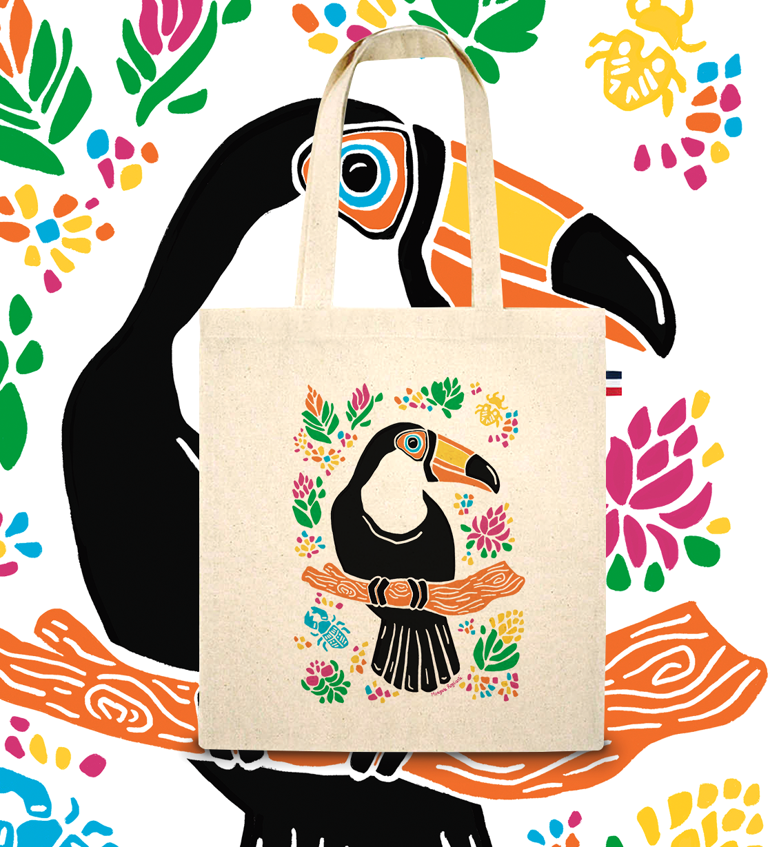 Tote Bag TOUCAN coton BIO