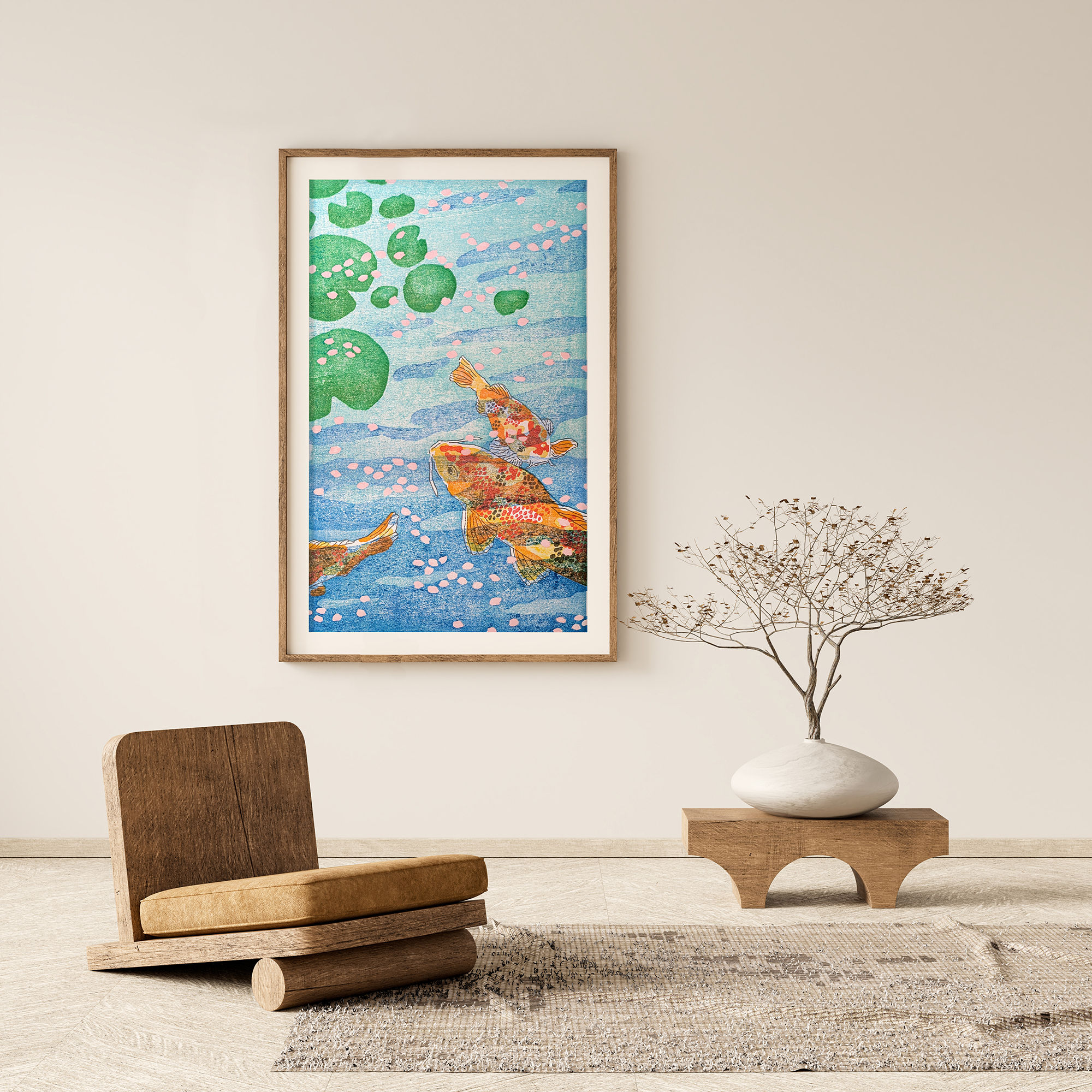 L'étang près du cerisier