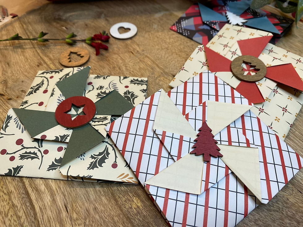 Enveloppes Origami spécial Noel