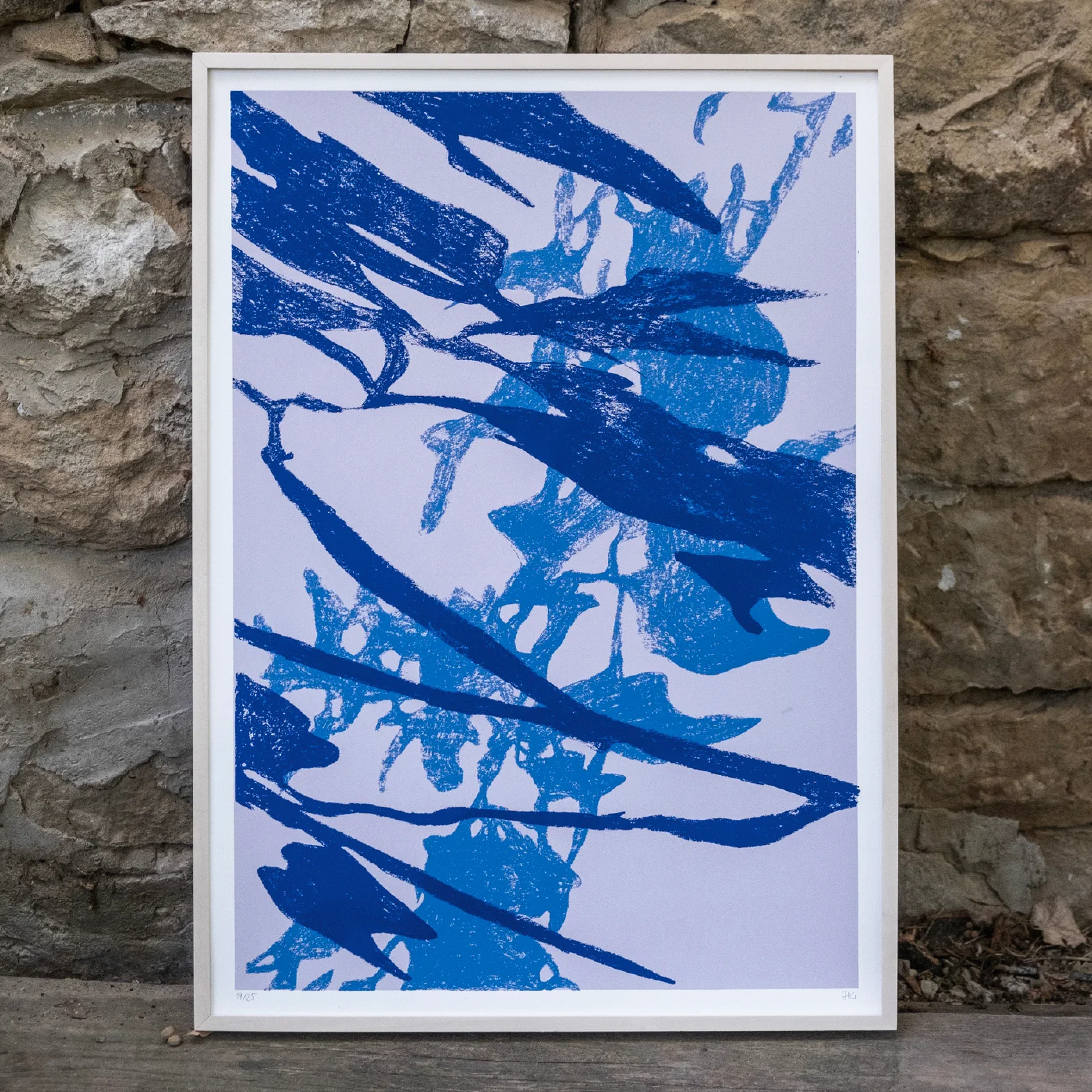 Screenprint 50x70 'wandering in my shadows'