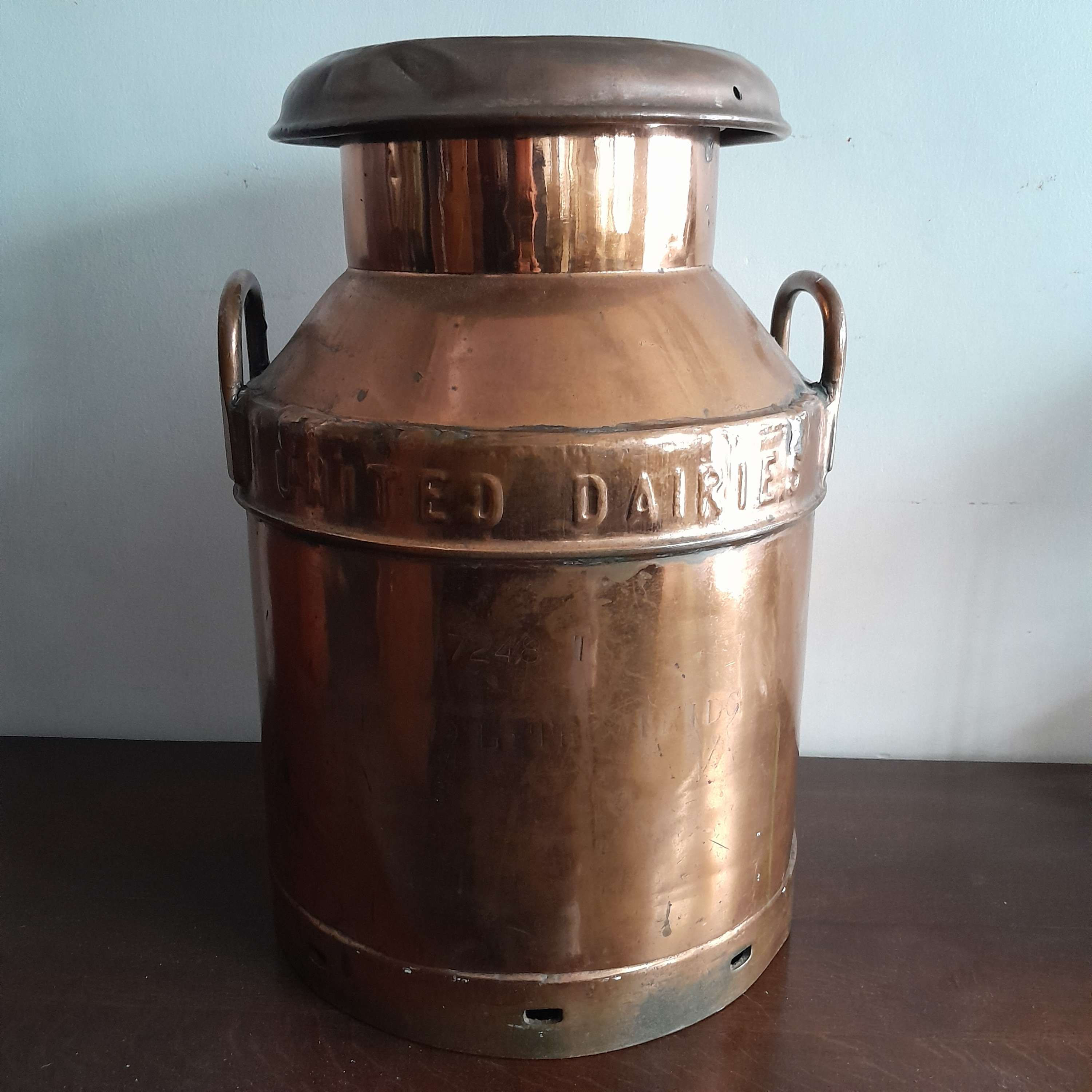 Antique Copper Milk Churn