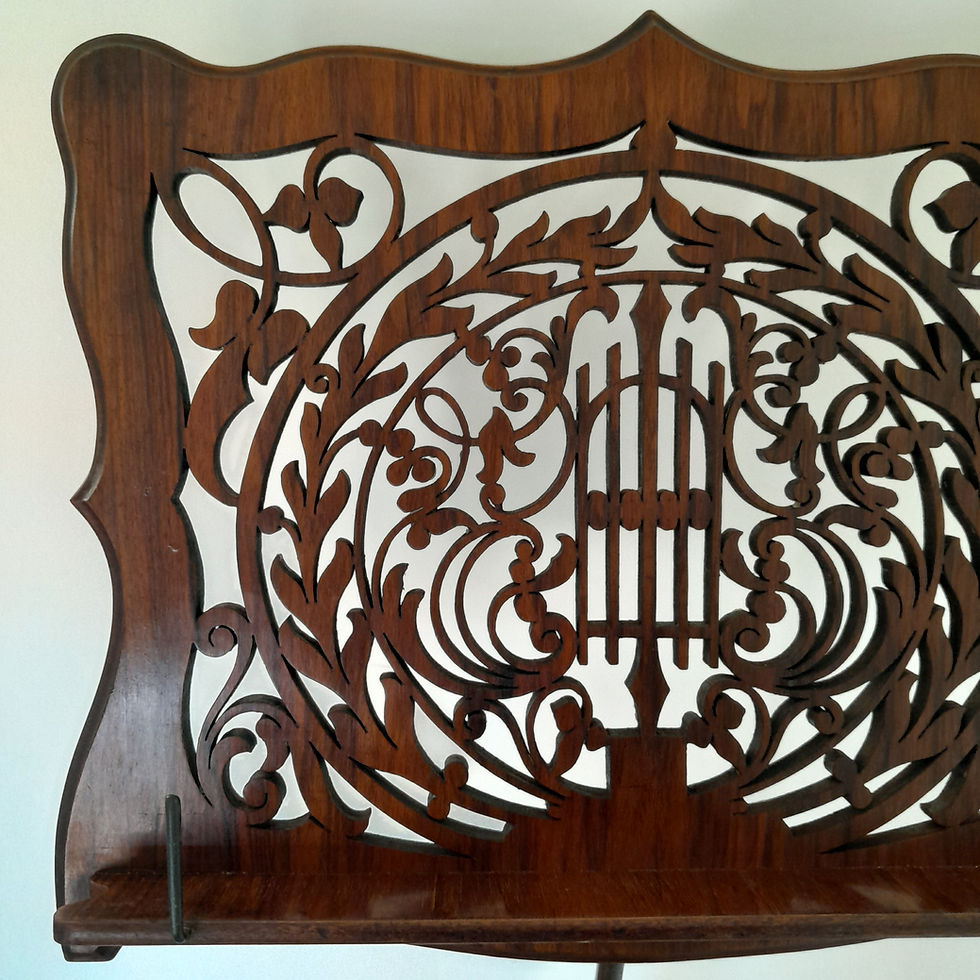 Thumbnail: Antique Victorian Rosewood Height Adjustable Music Stand.