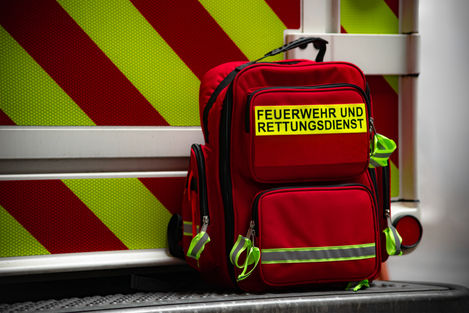 Rettungsrucksack auf RTW
