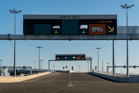 Port de Calais Autobahnauffahrt, Hafen von Calais (F)