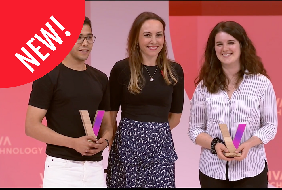 Typhaine Brual, founder of Artemisia Greentech, receiving the Coup de Cœur award on stage at VivaTech 2025