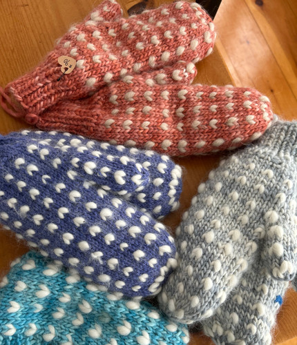 Alpaca Thrummed Mittens Heart of the willow