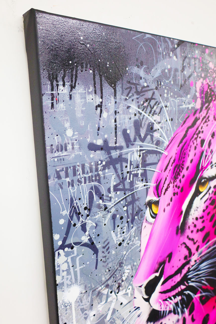 Tableau animalier contemporain – Pop Art coloré et urbain signé Vincent Bardou.