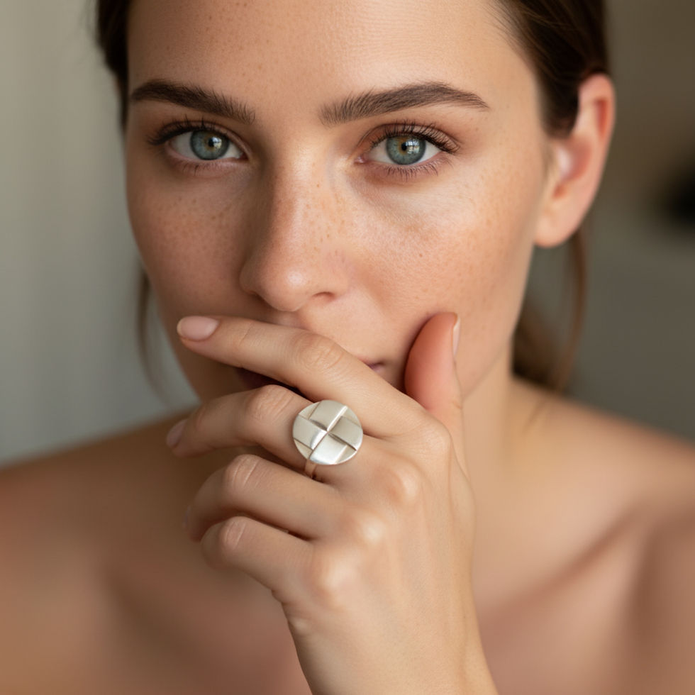 Thumbnail: Gümüş Yüzük Zenbil Büyük Boy