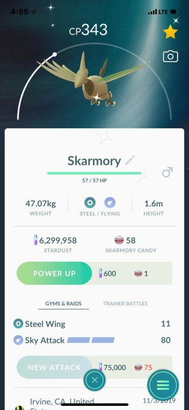 SHINY SKARMORY