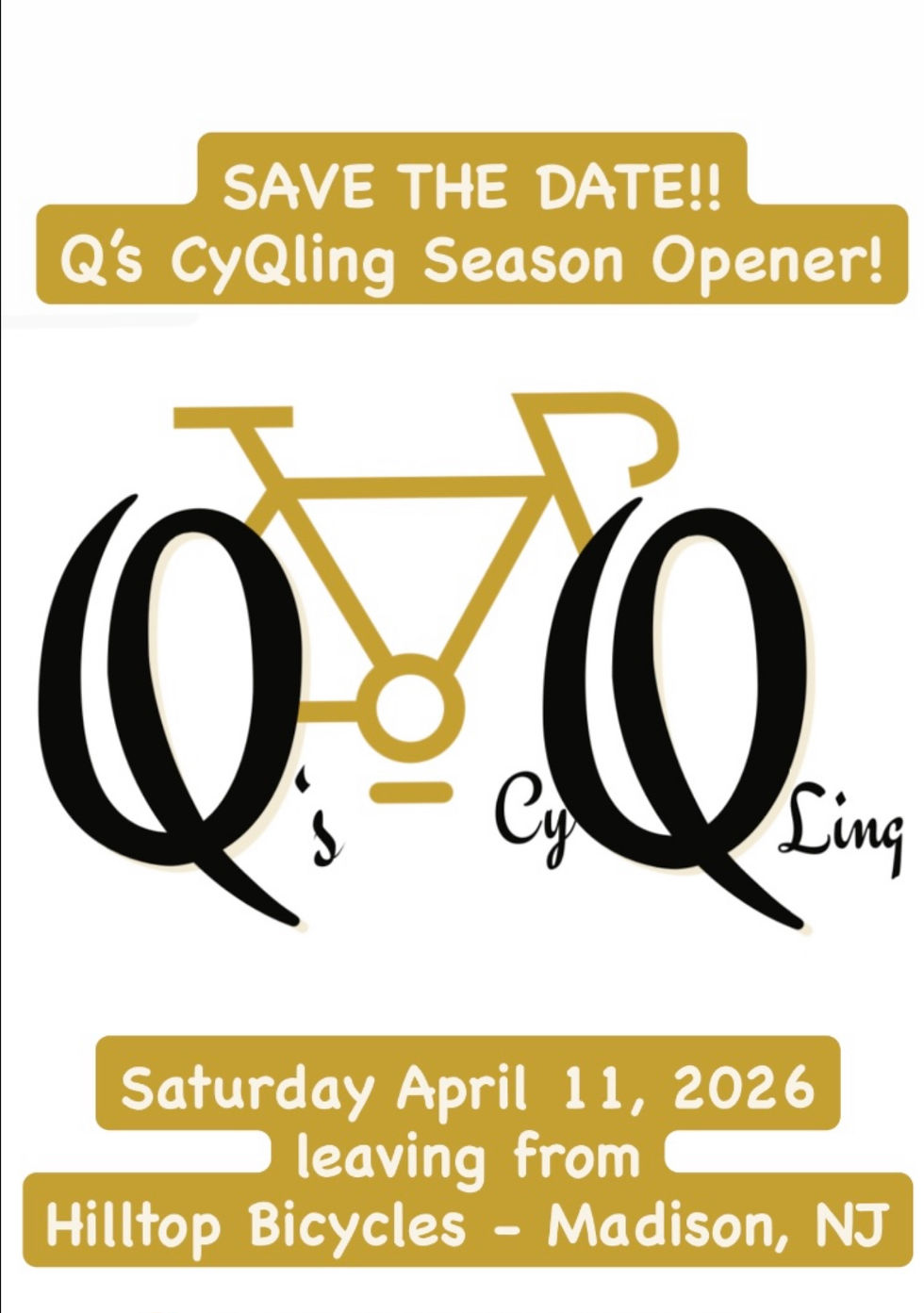 Q's CyQling Season Opener