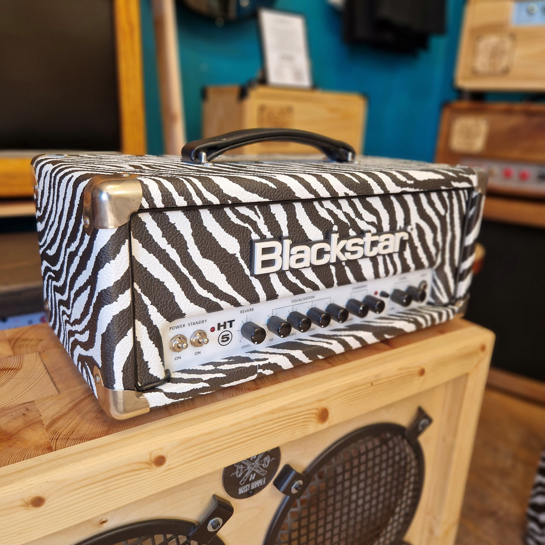 Zebra Tolex Headshell Amp Custom Blackstar