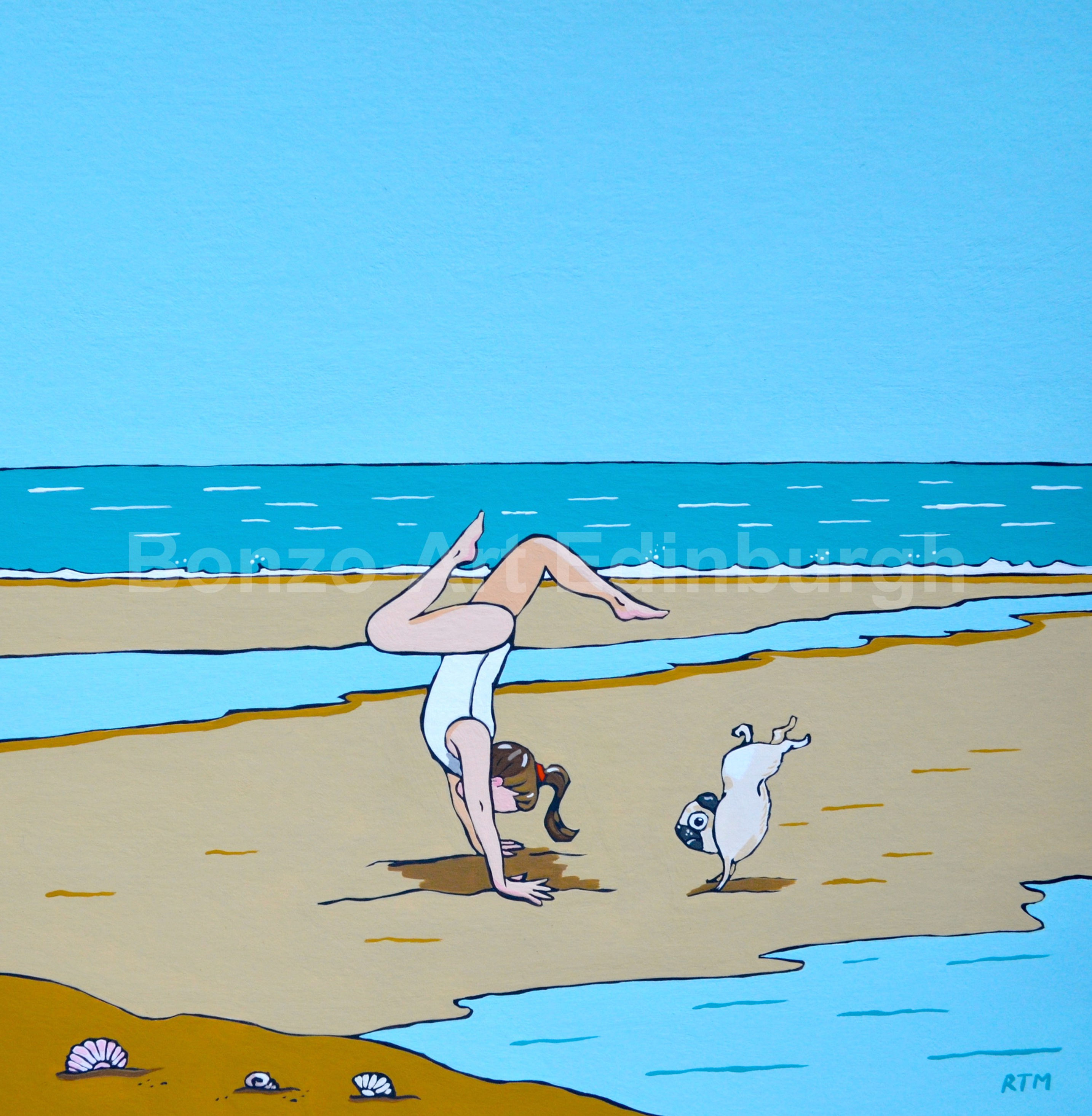 Beach Cartwheels signed giclee print 