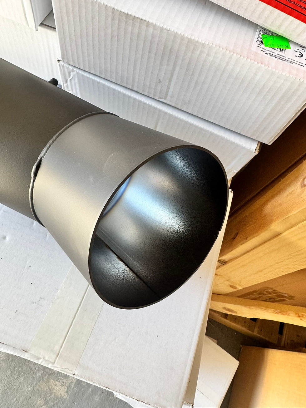 Miniatiūra: Dūmtraukis - alkūnė nereguliuojama su pravala, d120/90, 2mm V0134