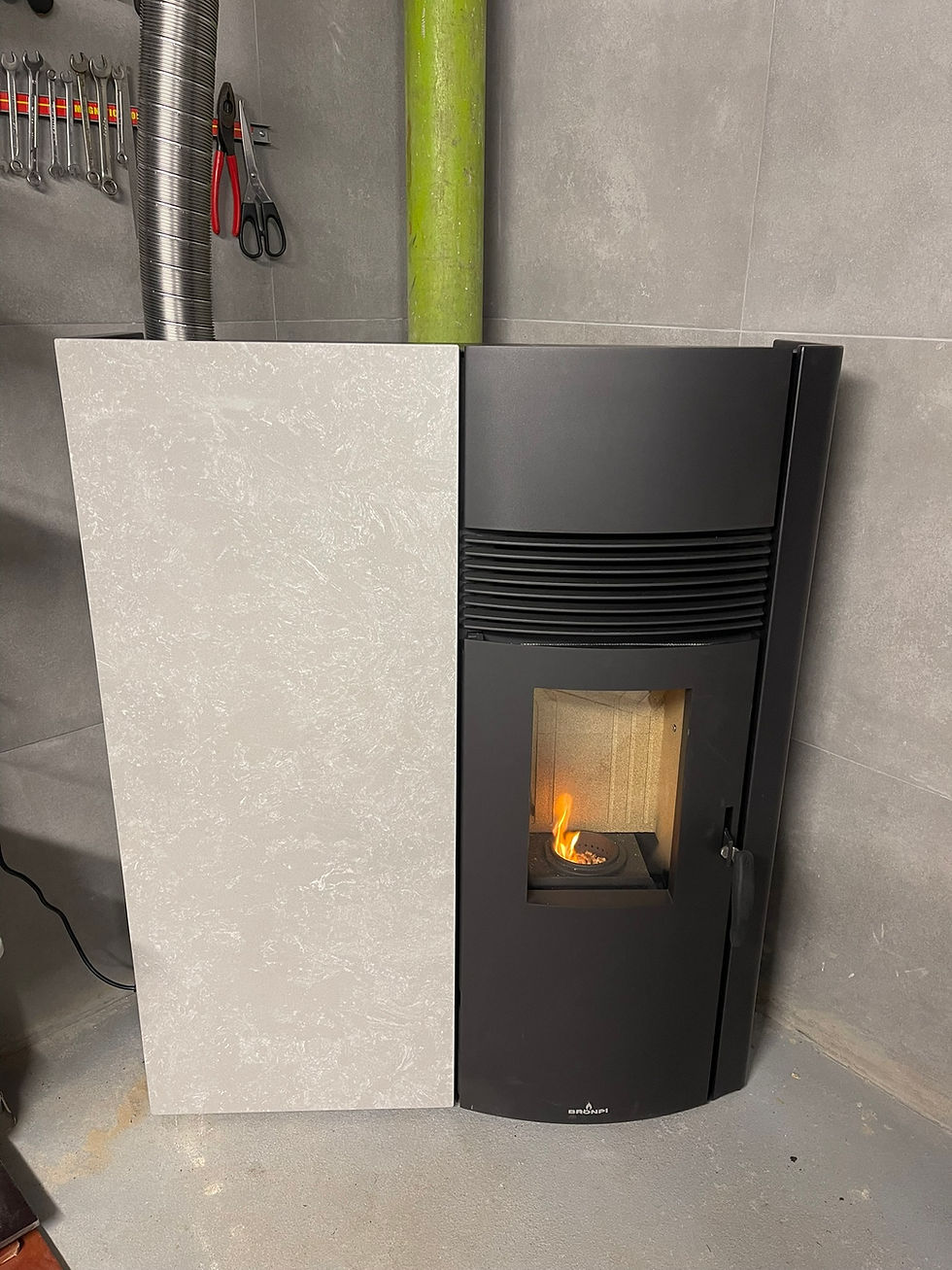 Miniatiūra: Granulinė krosnelė Bronpi Adry 11 kW