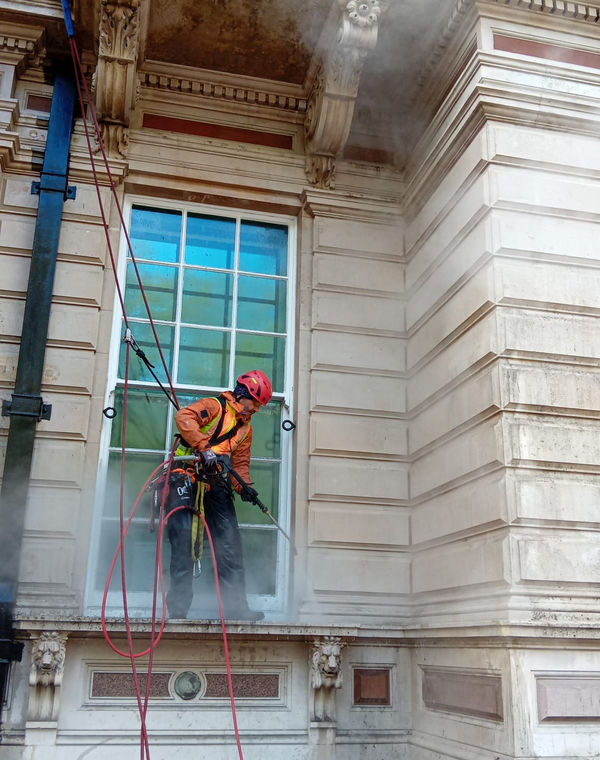 Stonework between floors