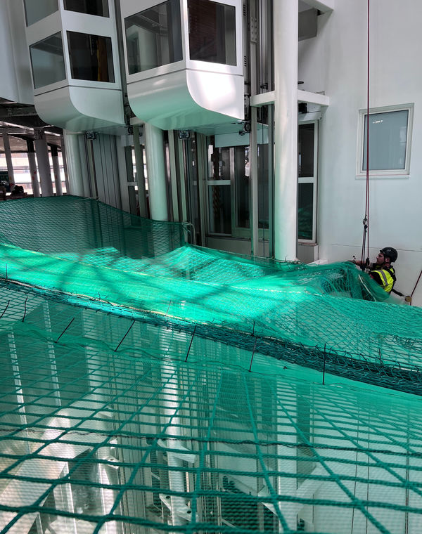 Netting across the atrium