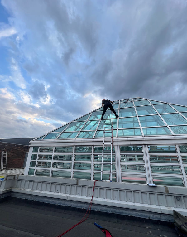 Glass dome inspection and cleaning