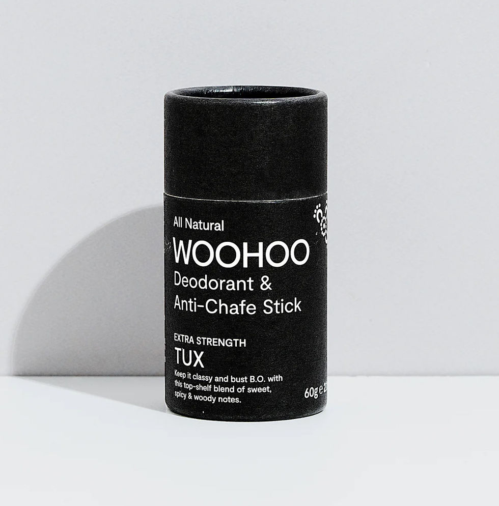 Woohoo Natural Deodorant & Anti-Chafe Stick (Tux) 60g